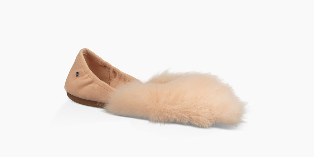 UGG W JEANIE FLUFF FLAT アグ バレエシューズ